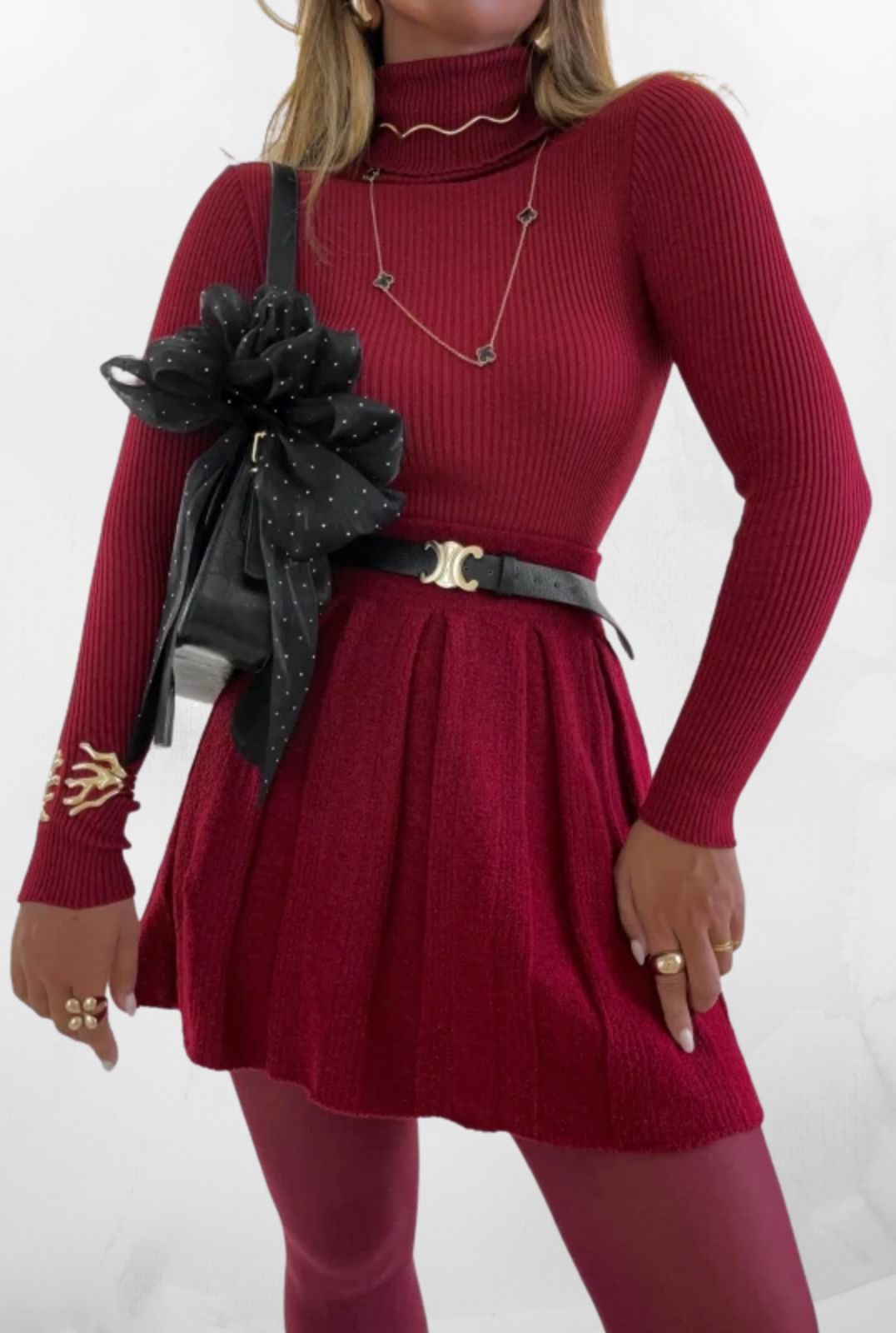 Blusa Manga Longa Cacharrel Fina Vermelho