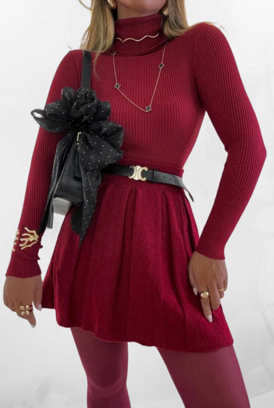 Blusa Manga Longa Cacharrel Fina Vermelho
