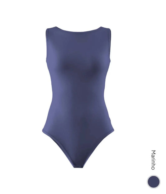 Body Angie Decote Canoa Azul Marinho