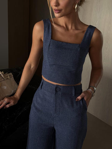 Conjunto Calça e Cropped Esther