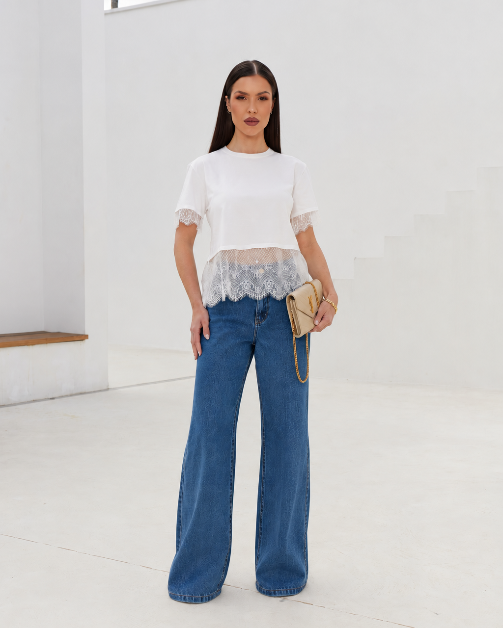 Blusa Fillipa com Renda - Branca