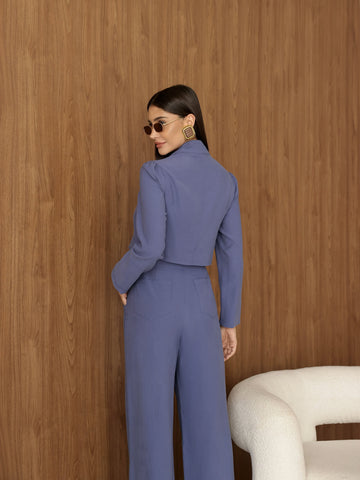 Conjunto Alfaiataria Milena Azul
