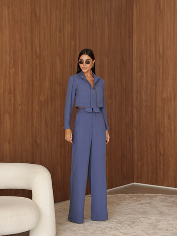 Conjunto Alfaiataria Milena Azul