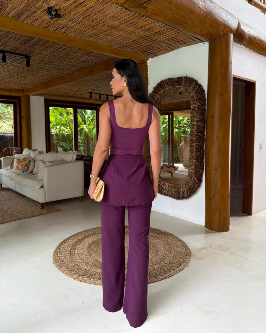 Conjunto Calça e Blusa Alure - Roxo
