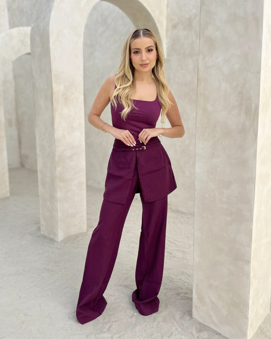 Conjunto Calça e Blusa Alure - Roxo