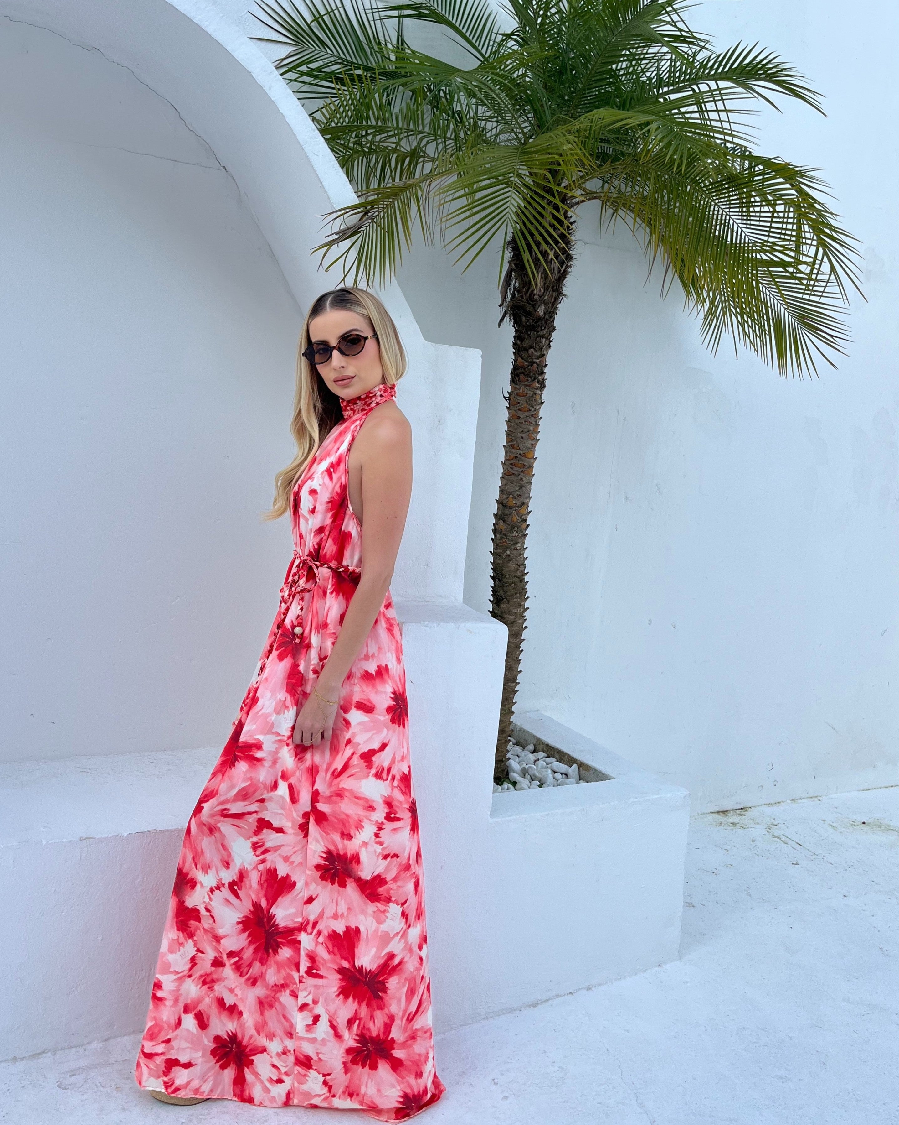 Vestido Longo Dalia Vermelho