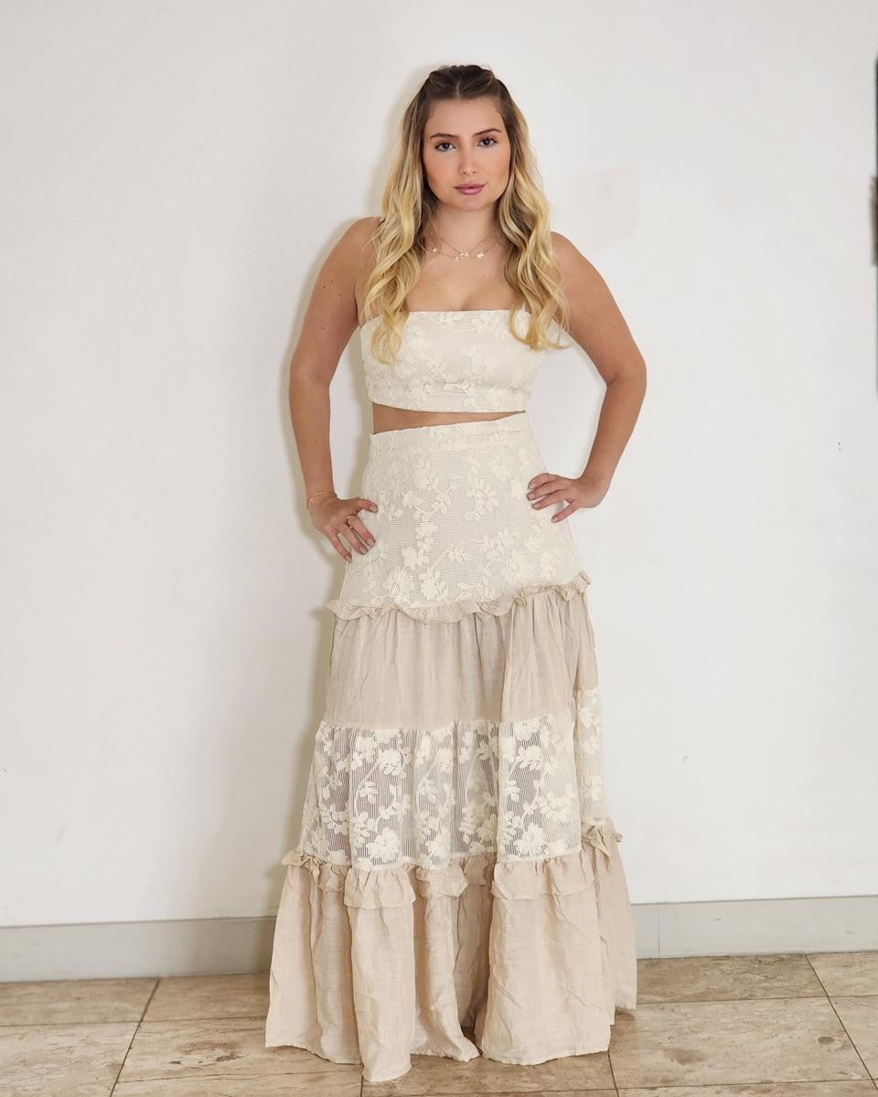 Conjunto Saia e Top Analu Cru – LORAC