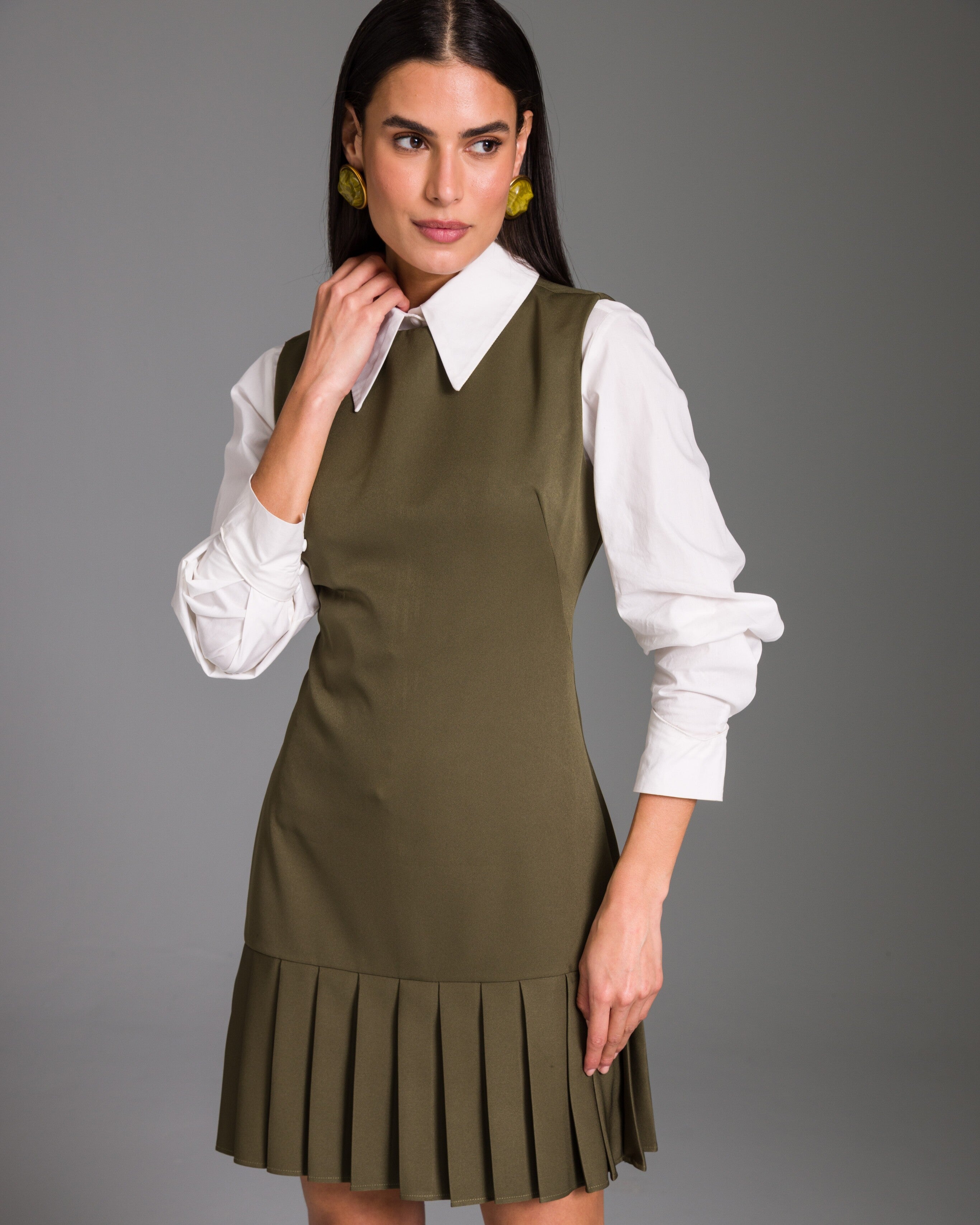 Vestido Andrea - Verde Militar