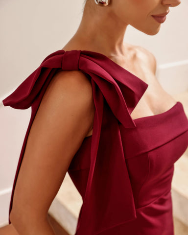 Vestido Midi Isadora Vinho