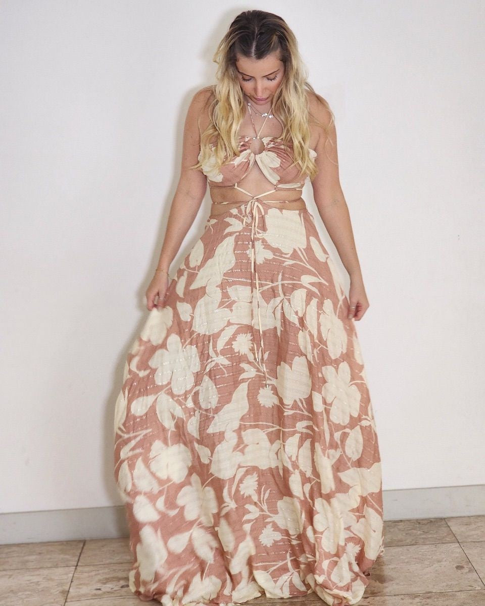 Vestido Longo Rosa Champagne