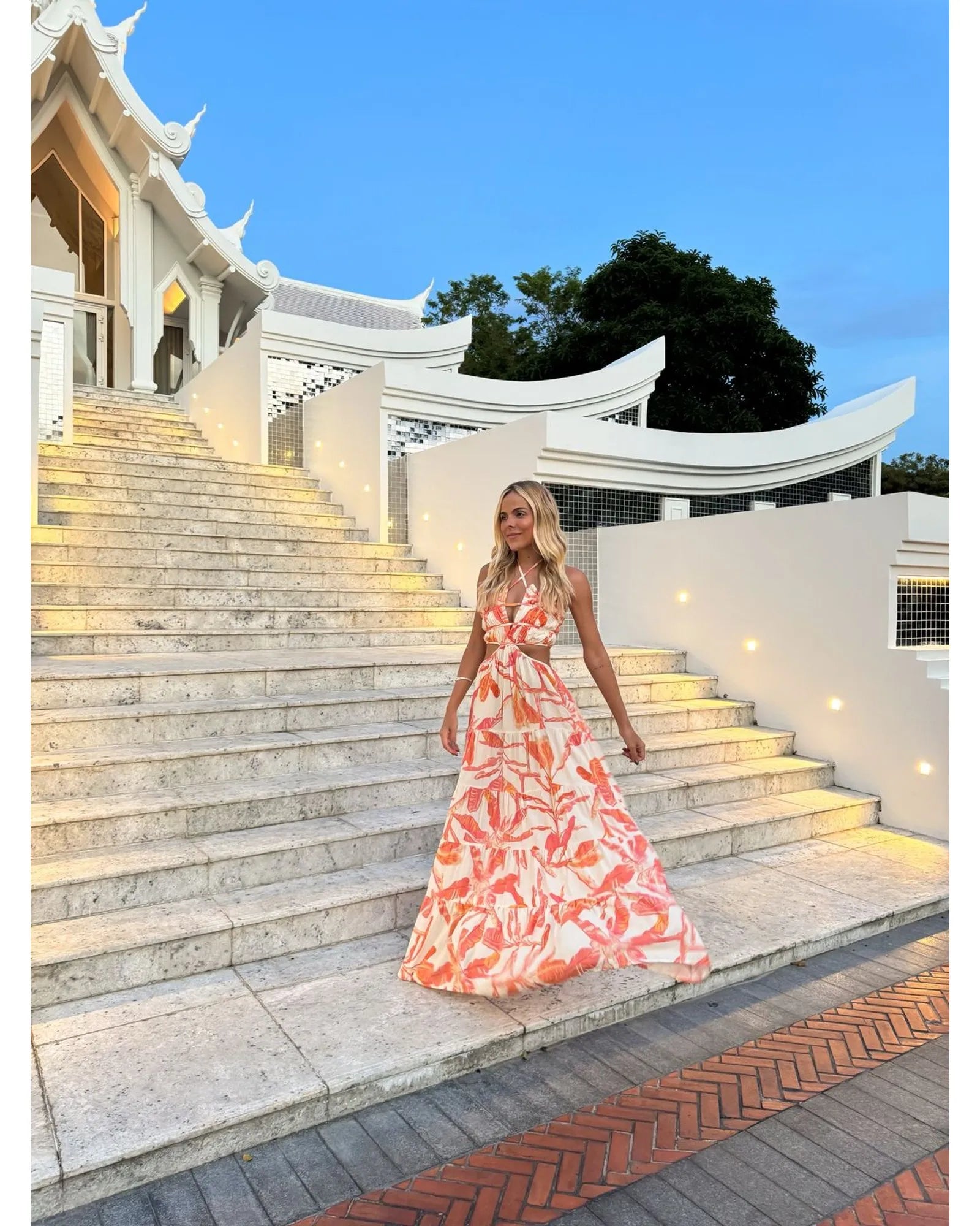 Vestido Longo Magnólia Laranja