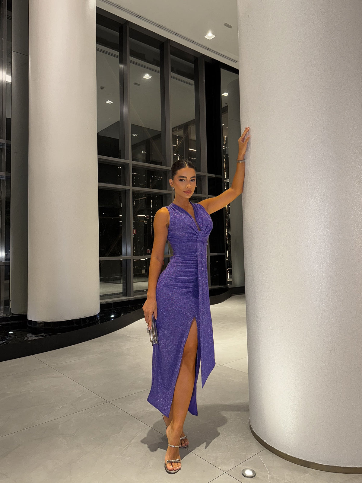 Vestido Longuete Lurex Shine