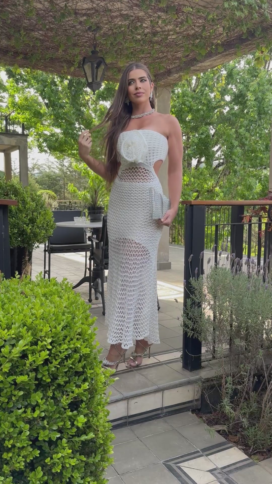 Vestido Midi Tricot Liz Branco
