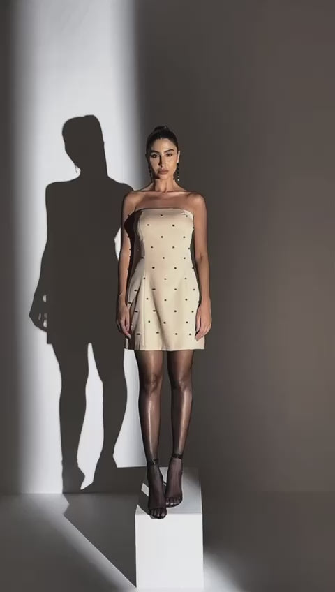 Vestido Tubinho com Perolas Perle